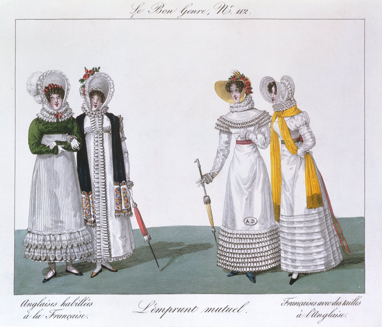 Kölcsönös kölcsönzés, lemez a Le Bon Genre sorozatból, 1810 körül alkotó: French School