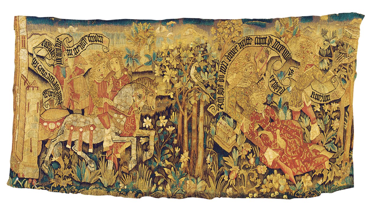 Mitológiai kárpittöredék, Strasbourg, 1470-80 körül alkotó: French School