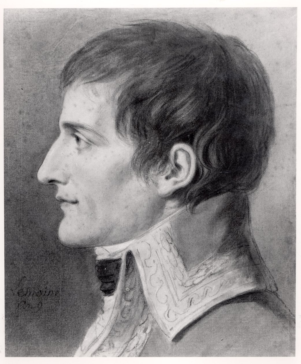 Napóleon Bonaparte (1769-1821) Első konzul (faszén papíron) alkotó: French School