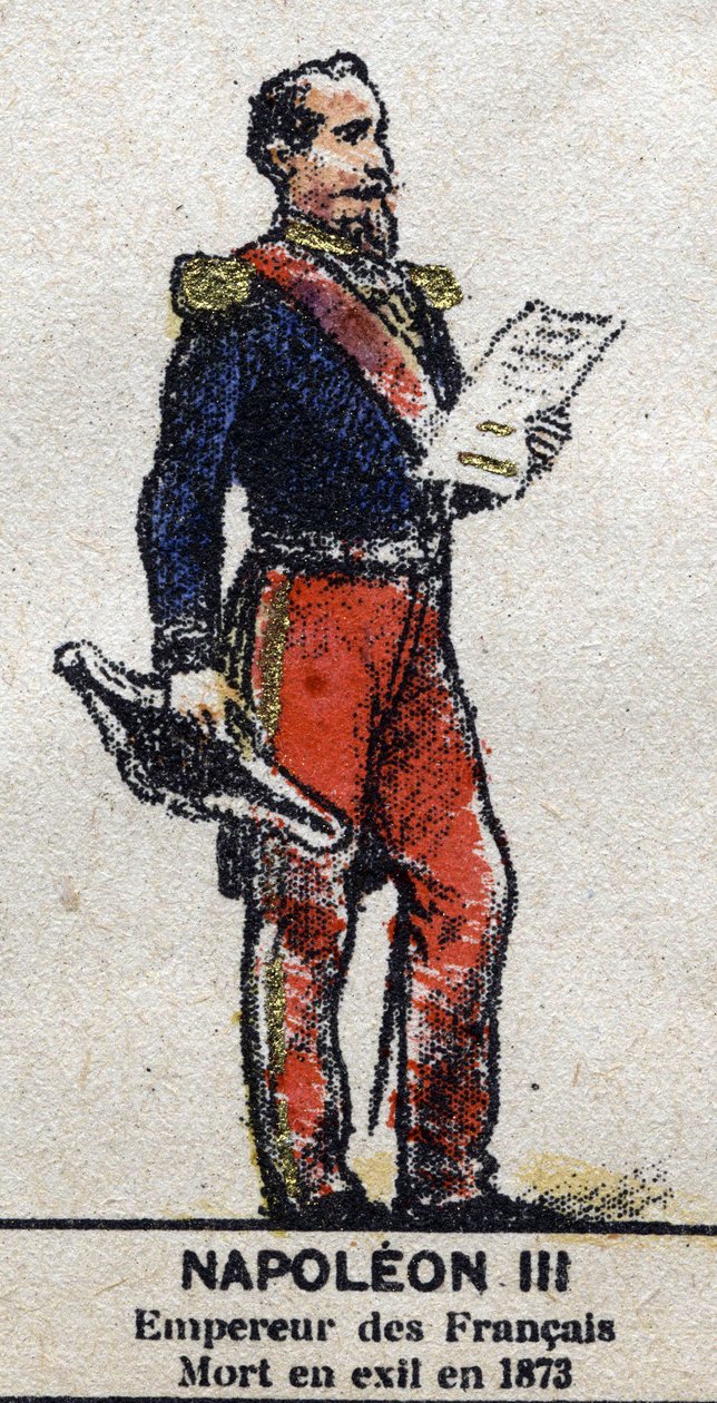 III. Napóleon (1808-1873), a franciák császára.A „” Galeriede-ben Franciaország királyai és királynői, valamint jeles szereplők 1643-tól 1895-ig”” Epinal kép. alkotó: French School