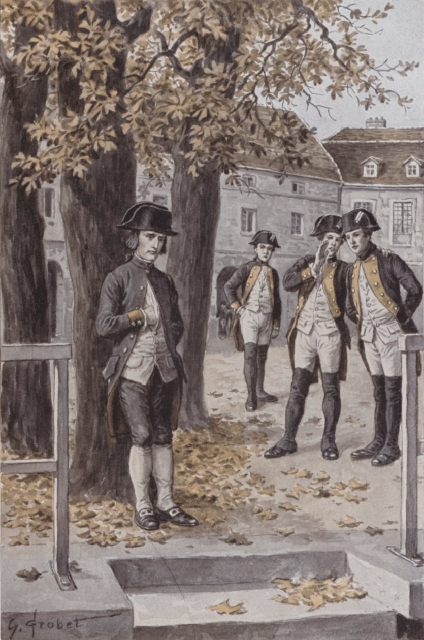Napóleon az Ecole Militaire-ben, Brienne (litográfia) alkotó: French School