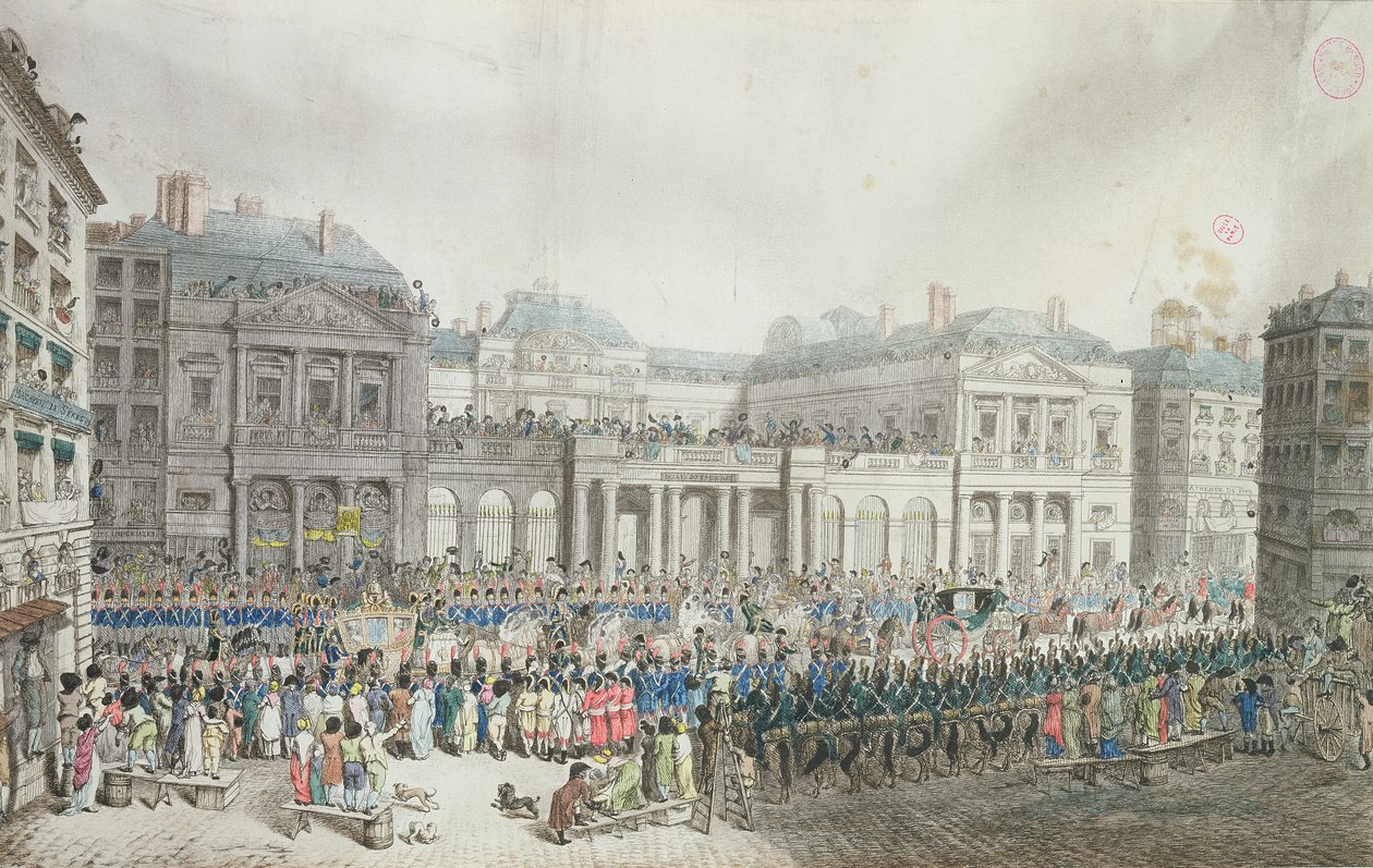 Napóleon koronázási körmenete az államtanács előtt, 1804. december 2 alkotó: French School