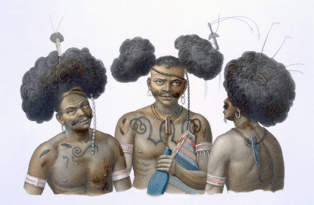 Új-Guinea bennszülöttei, 1826 alkotó: French School