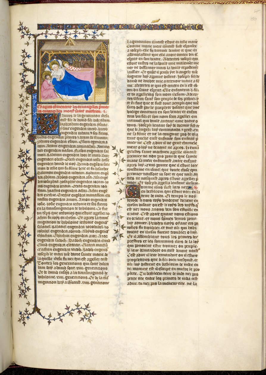 Krisztus születése, 1403-1404 körül (miniatűr) alkotó: French School