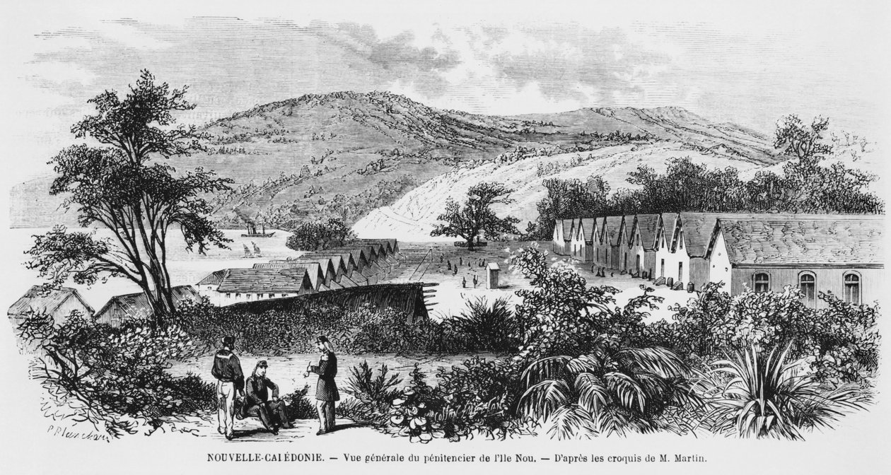 Új-Kaledónia, Nou-sziget, a börtön, 1871-80 körül alkotó: French School