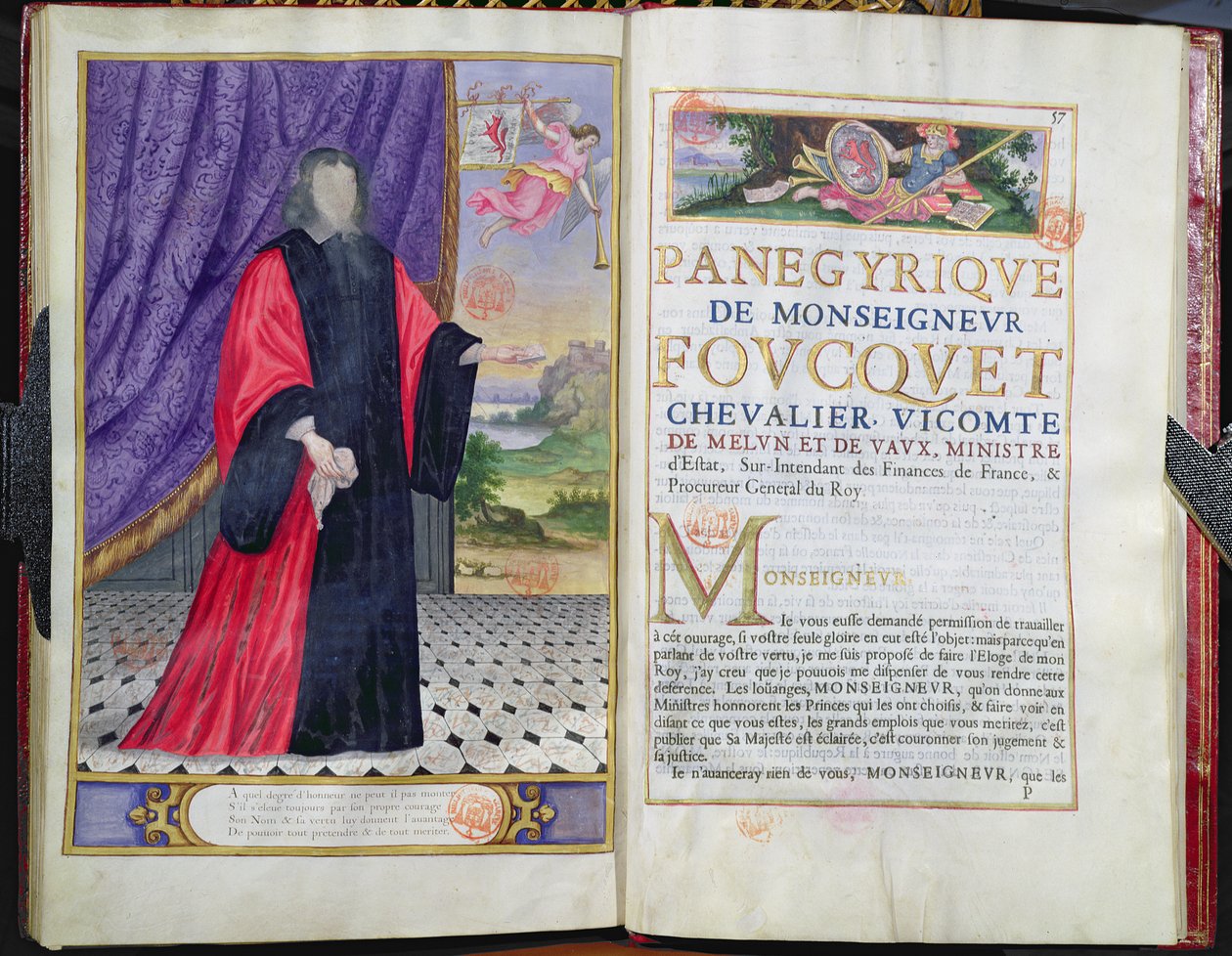Nicolas Fouquet (1615-80) illusztrációja Puget de la Serre Századunk jeles embereinek panegyricáiból, 1655 alkotó: French School