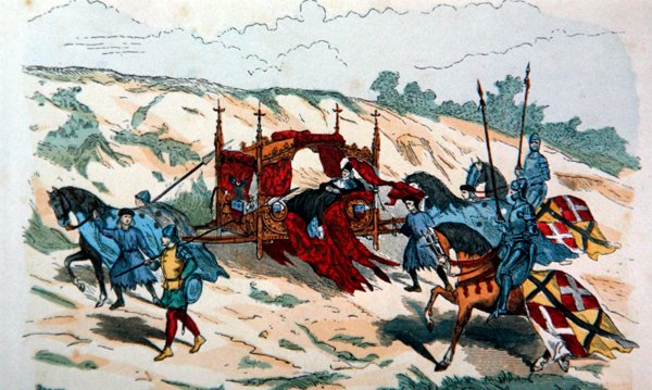 Nemesembert alomban hordtak fogantyúk a 14. században Európában (színes litó) alkotó: French School