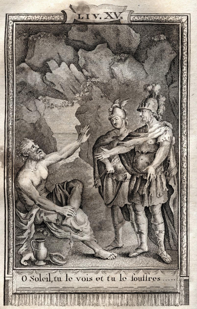 Ó, Nap, látod, és elszenveded! Ulysse mozdulatlanul válaszolt nekem: Jupiter akarja... Monnet metszet 1798-ról a „Les Aventures de Telemaque, fils d