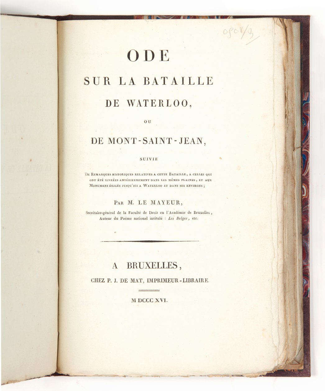 Óda a waterlooi csatáról, Adrien-Jacques-Joseph Le Mayeur alkotó: French School