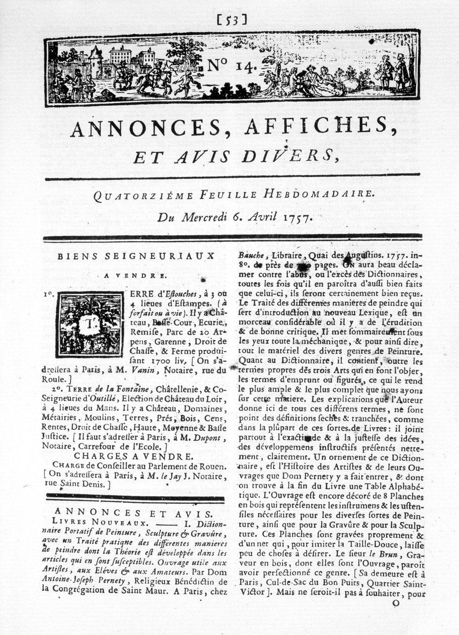 A „Hirdetések, plakátok és egyéb vélemények” egyike, 14. sz. alkotó: French School