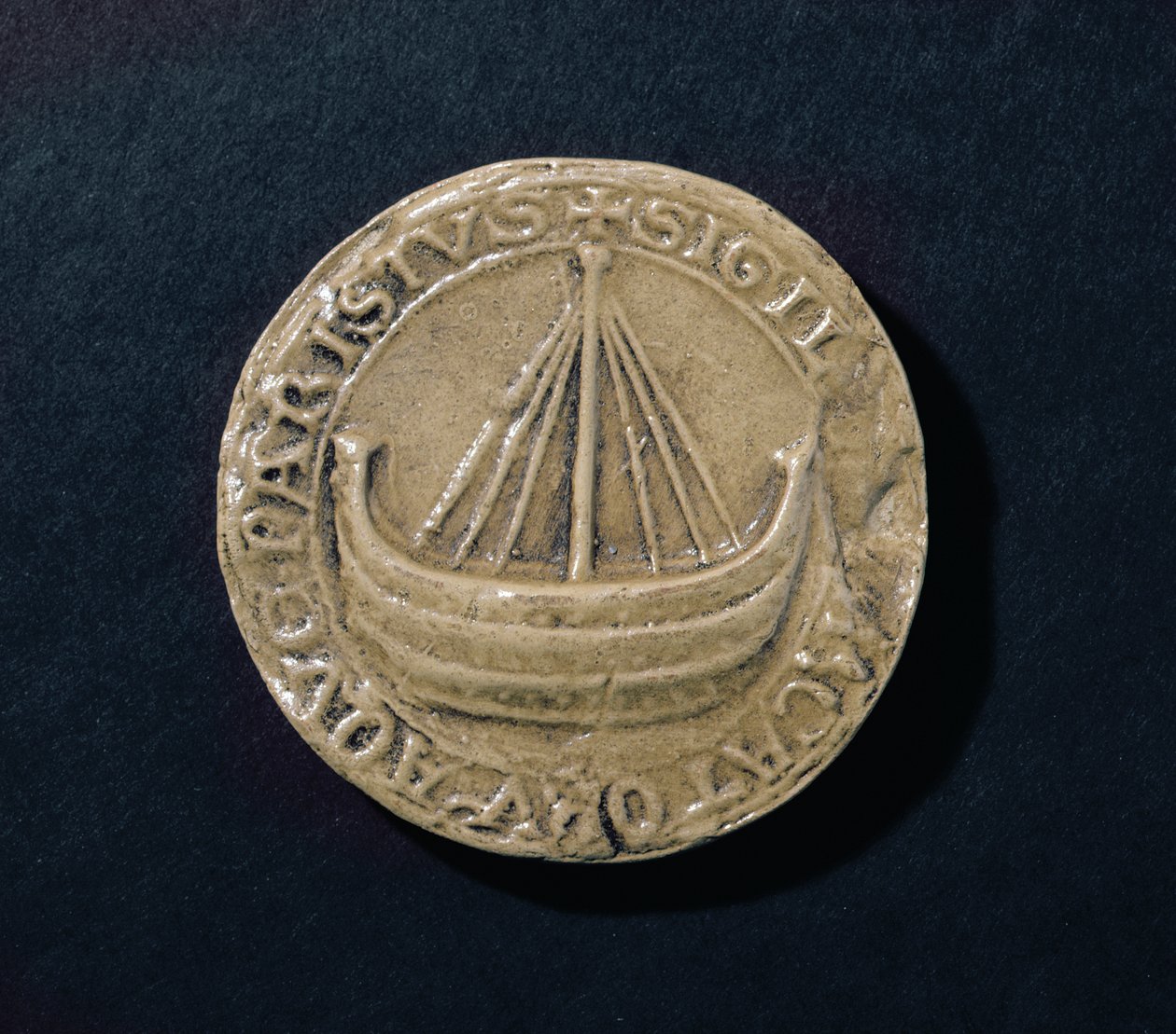 Párizs városának egyik legrégebbi fennmaradt pecsétje, 1210 körül (viasz) alkotó: French School