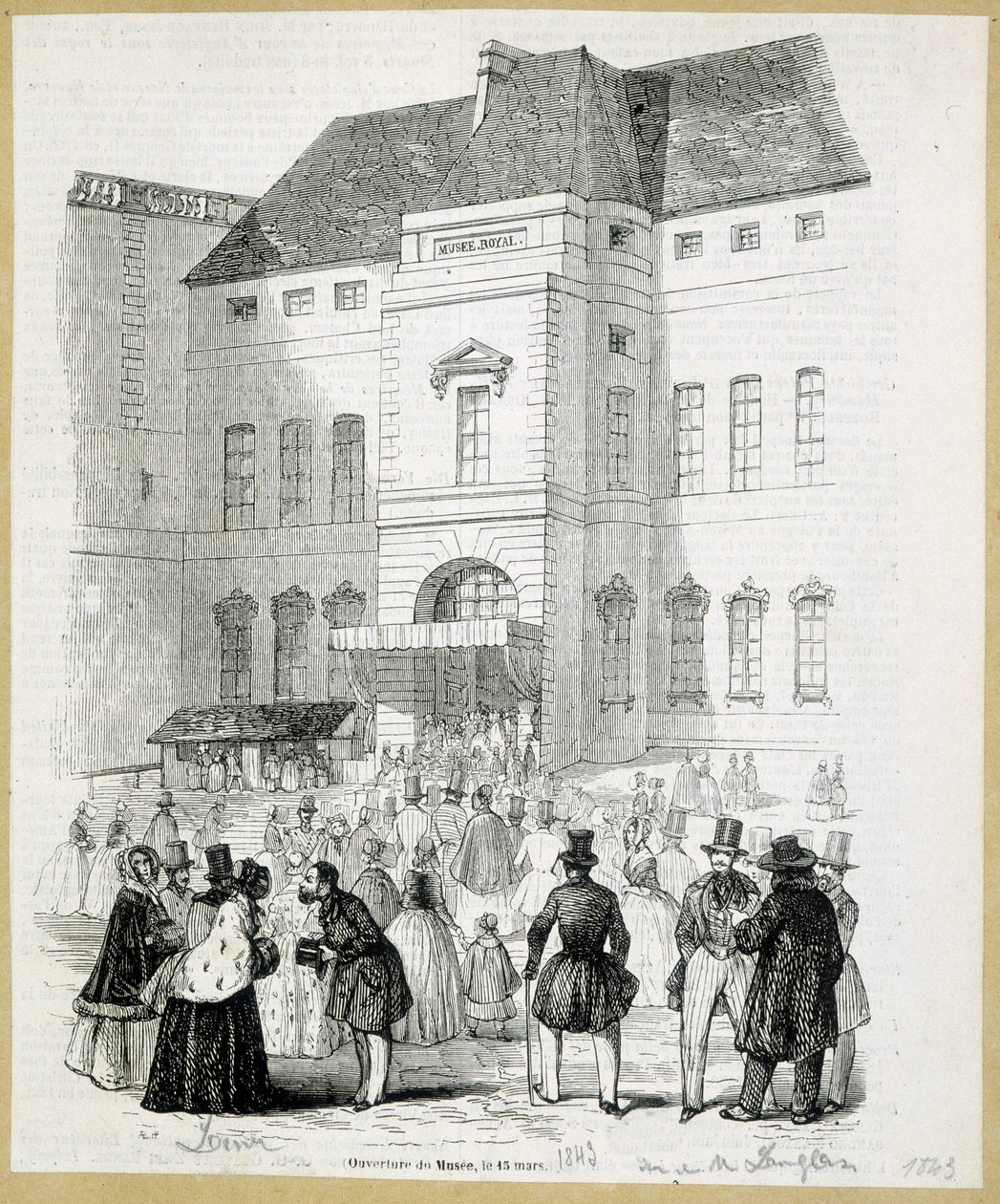 A Musee Royal (Musee du Louvre) megnyitója, március 15 alkotó: French School
