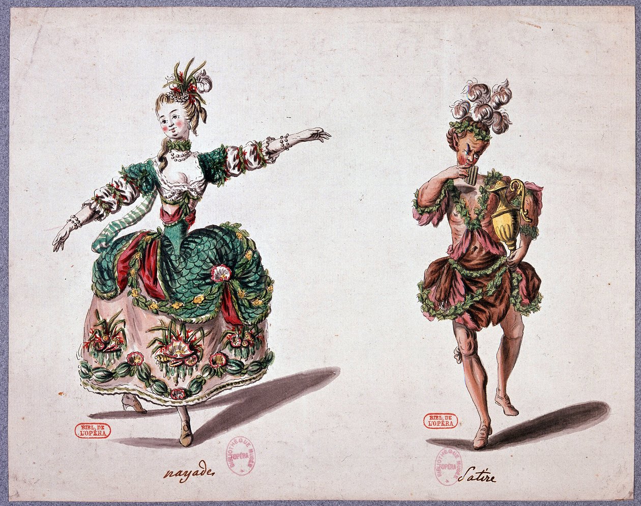 Operajelmezek: nayade és szatíra alkotó: French School