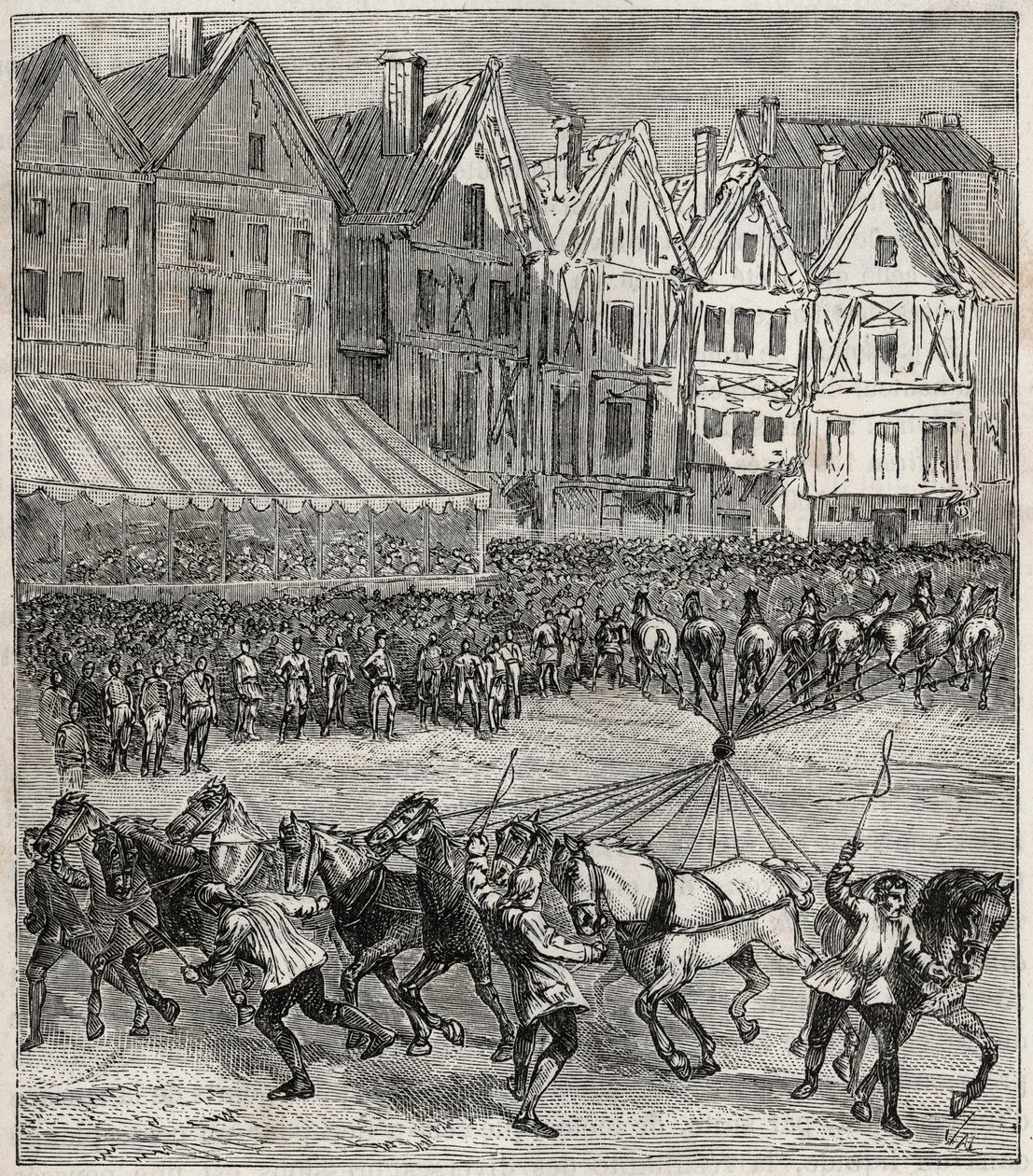 Otto von Guericke Magdeburgi agyféltekék kísérlet, amely kimutatta a légköri nyomást – Otto von Guericke (Otto de Guericke) tapasztalata alkotó: French School