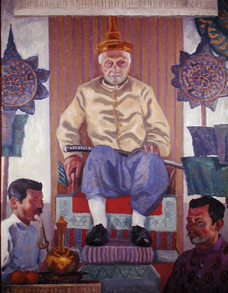 Oun Kham (1811-95), Luang Prabang királya, Laosz (olaj, vászon) alkotó: French School