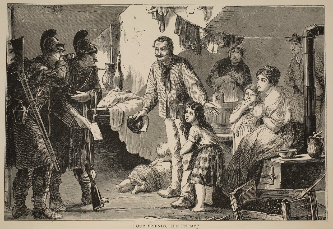 Barátaink, az ellenség, illusztráció Cassells: A Franciaország és Németország közötti háború története, 1870-1871 alkotó: French School