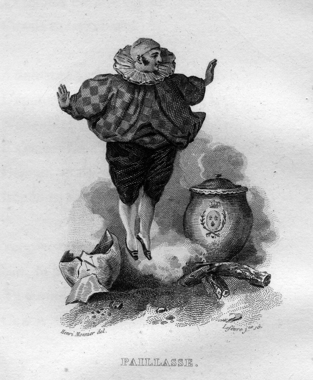 Paillasse Chanson de Beranger Pierre Jean de Beranger (1780-1857), francia költő és dalszerző „" Befejeződnek a művek""-ben (1834). alkotó: French School