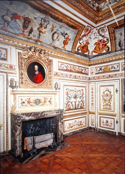 Festett szoba polikróm motívumokkal, 1660 körül (polikróm fa) alkotó: French School