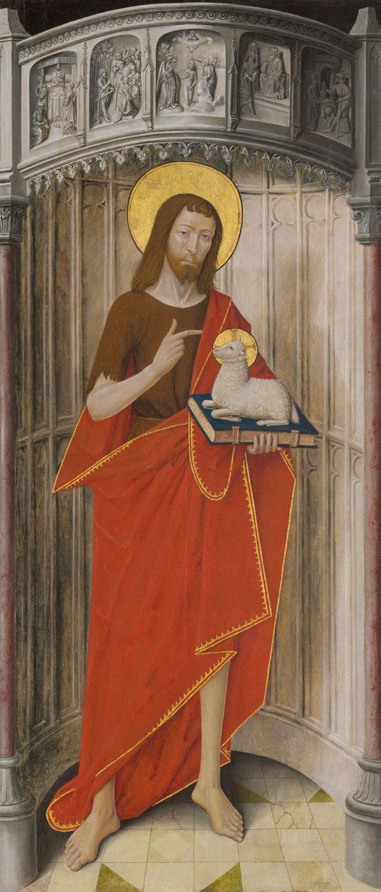 A Thuison-les-Abbeville-i Saint-Honoré kartaház főoltárának paneljei: Keresztelő Szent János alkotó: French School