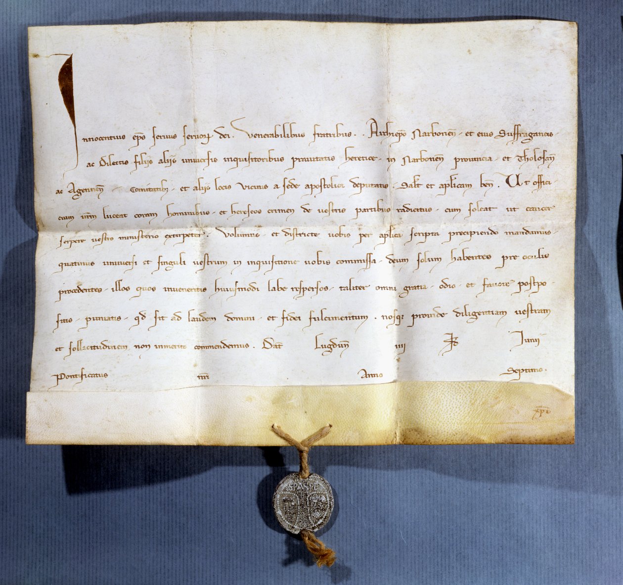 IV. Innocent pápa (megh. 1254) pápai bullája az albigensek ellen alkotó: French School