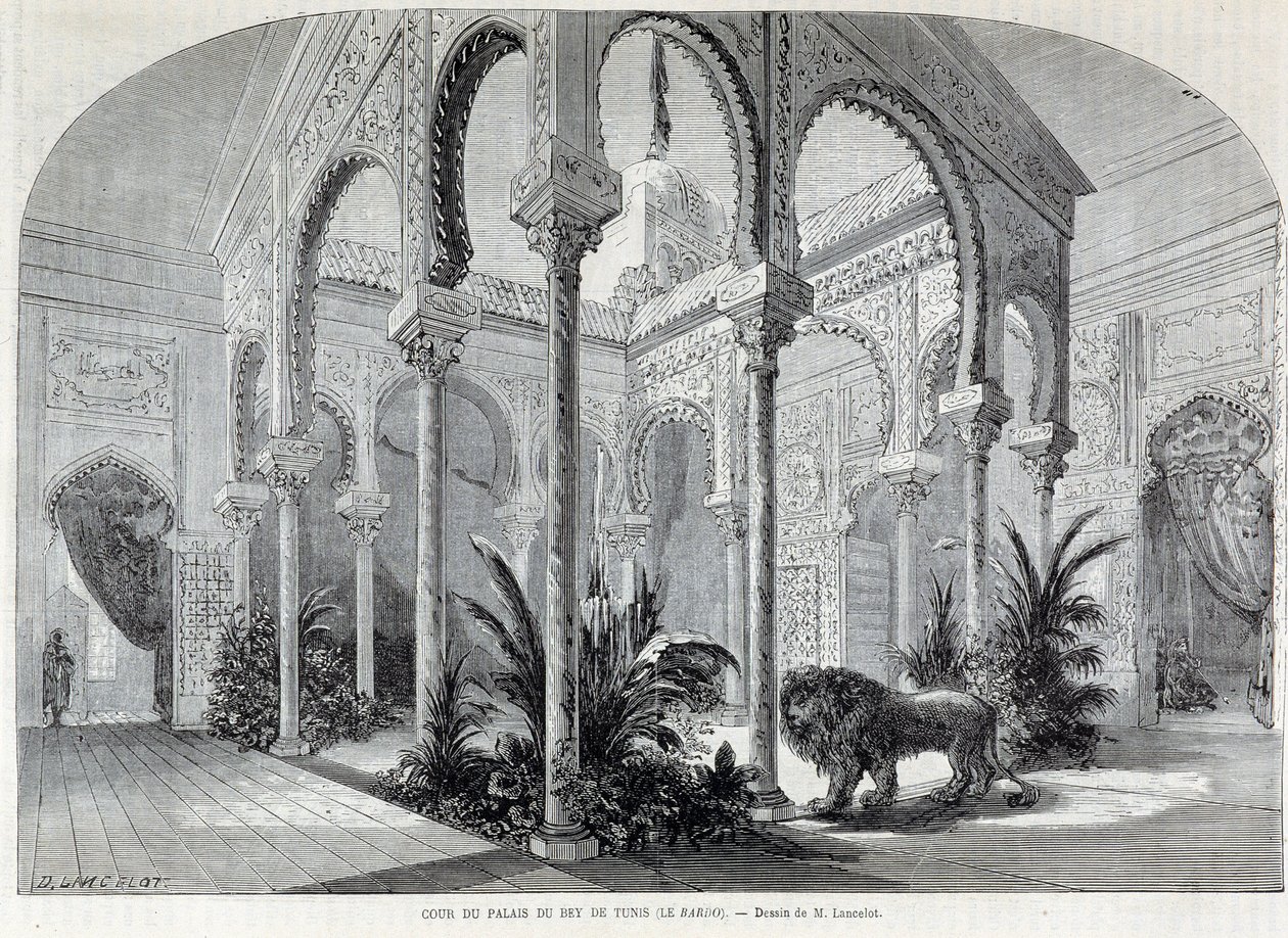 Parc de Montsouris: a palais du Bey belseje Tuniszban az 1867-es világkiállításon. alkotó: French School