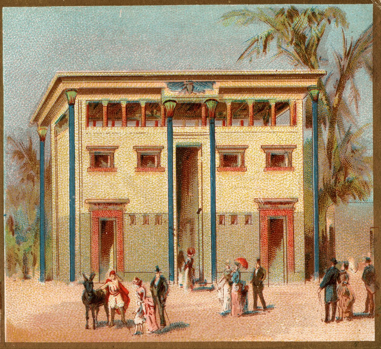 Párizs. 1889. évi egyetemes kiállítás: Egyiptomi Ház. alkotó: French School