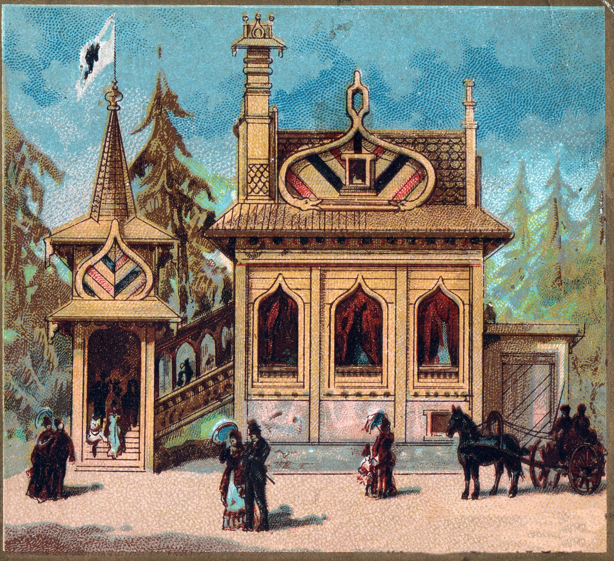 Párizs. 1889. évi egyetemes kiállítás: orosz rezidencia. alkotó: French School