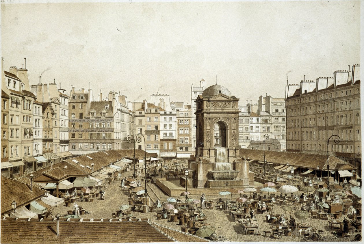 Párizs, a Marché és az Ártatlanok kútja alkotó: French School