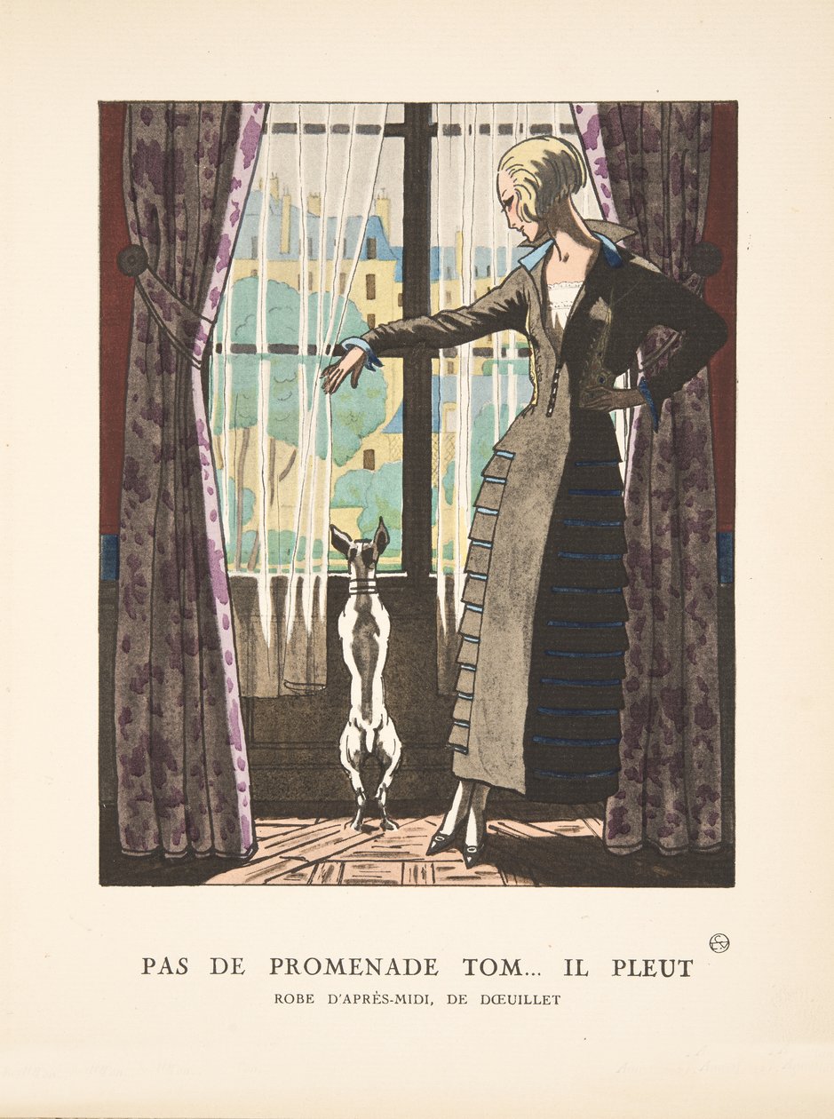 Pas de Promenade Tom il Pleut, a divattányérok gyűjteményéből alkotó: French School