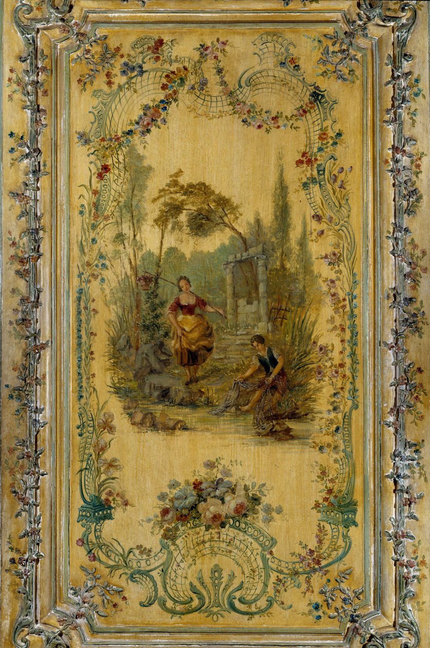 Lelkészi jelenet, a szász Dauphine Marie Josephe (1731-1767) lakásának panelje alkotó: French School