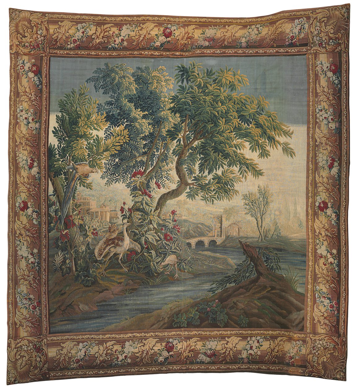 Pasztorális kárpit, Beauvais, 18. század közepe (selyem és gyapjú) alkotó: French School