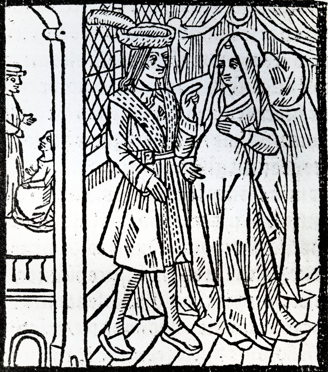 Pathelin és Guillemette, Pierre Pathelin mester bohózata, 1465 körül alkotó: French School