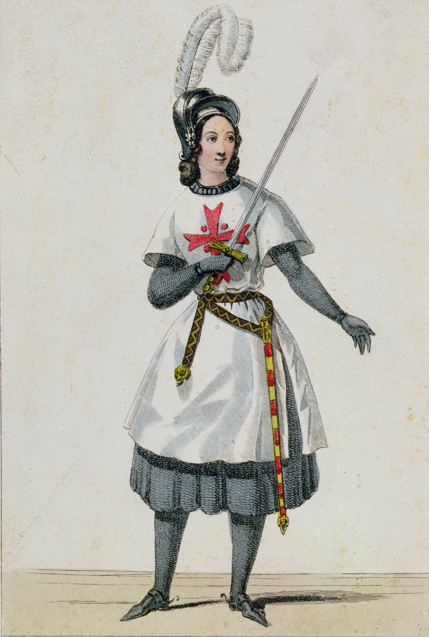 Pauline Garcia-Viardot (1821-1910) Tancredi szerepében Gioacchino Rossini (1792-1868) operájában a párizsi Theatre Italienben alkotó: French School