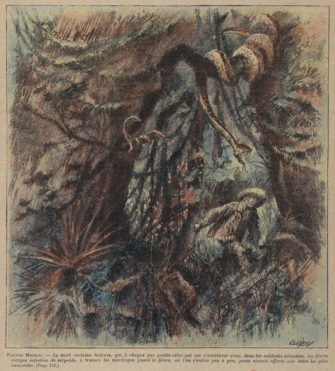 Pauvre Mignon, Edmond Ladoucette (színes litográfia) alkotó: French School