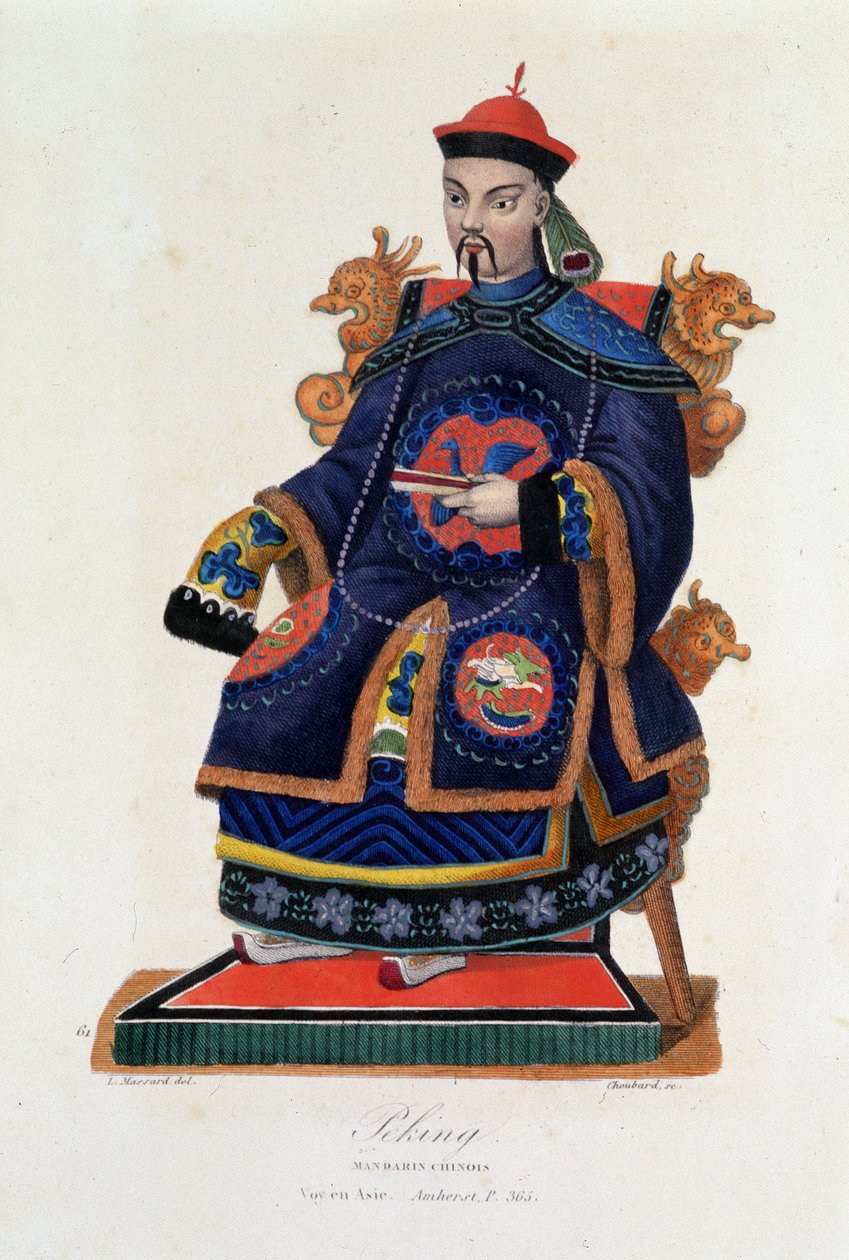 Peking: kínai mandarin – Albert Montémont „Bibliotheque universelle des Voyages” című könyvében, 33. kötet, Párizs, Saint Malo Városi Könyvtár. alkotó: French School