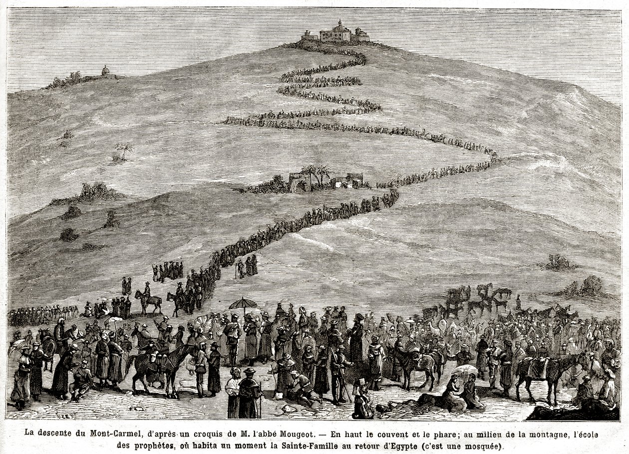 Bűnbánati zarándoklat a szent helyekre 1882. április 25-től június 8-ig (metszet) alkotó: French School