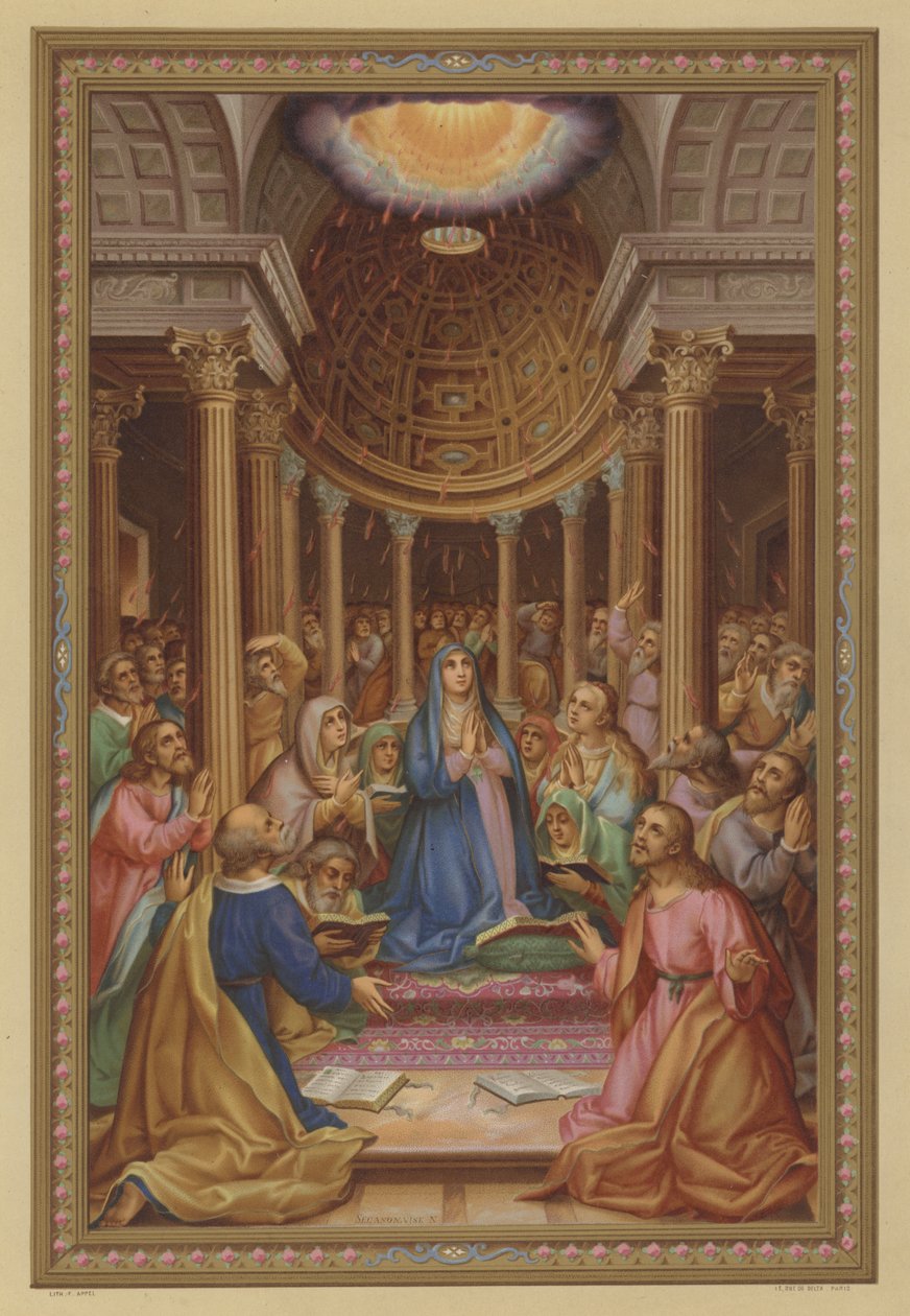 Pünkösd (chromolitho) alkotó: French School