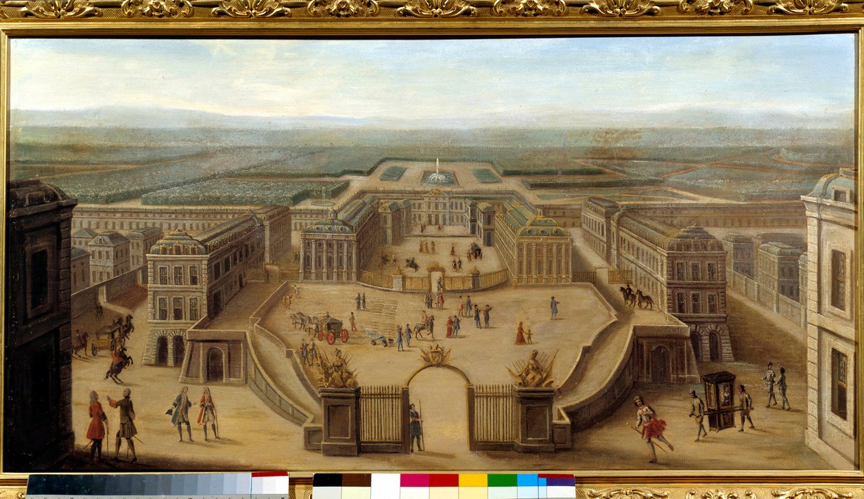 Versailles-i kastély perspektivikus képe a Place d