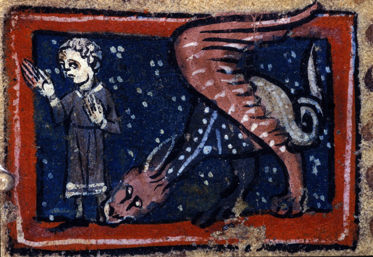 Peryton egy 14. századi francia bestiáriumból merít. Biblioteca Trivulziana. alkotó: French School