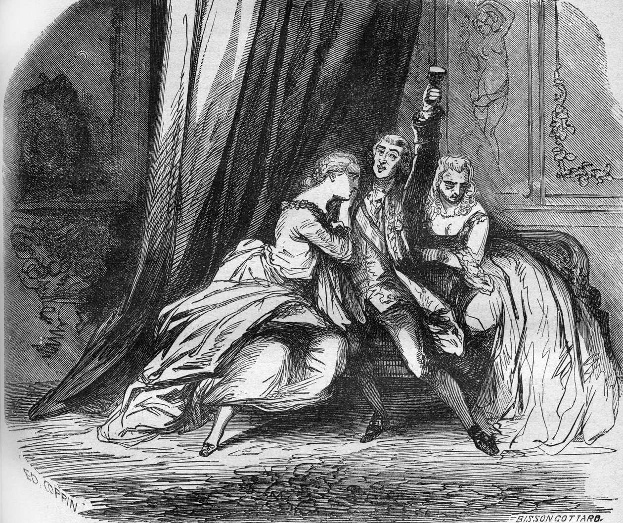 II. Fülöp Orléans hercege (a kormányzó) (1674-1723) és két lánya, Marie Louise Elisabeth d