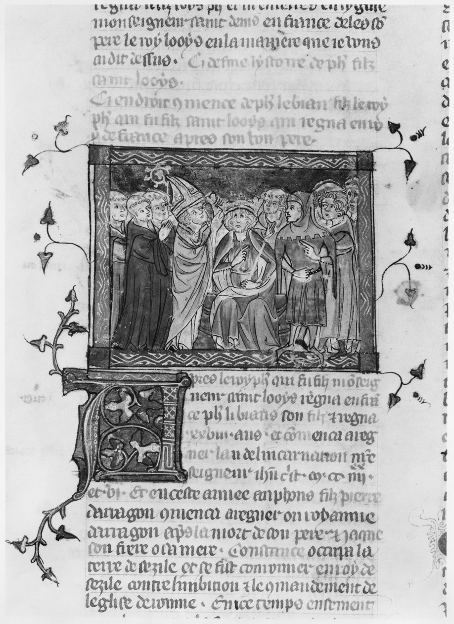 IV. Fülöp, illusztráció a Grandes Chroniques de France-ból, 1375-79 alkotó: French School