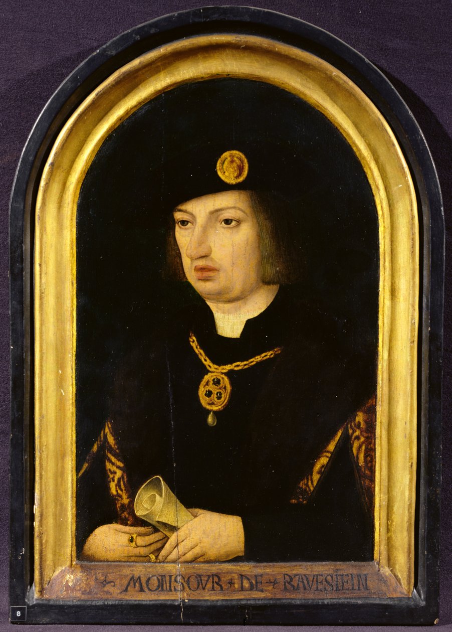 Cleves-i Fülöp ("Monsour de Ravestein" felirattal) 1502-34 körül (olaj a táblán) alkotó: French School