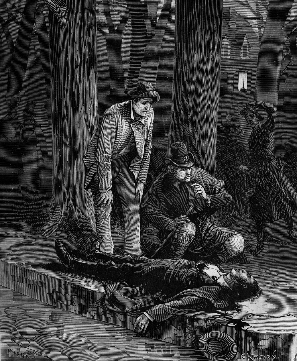 Philippe Lebon francia mérnök 13 szúrással halt meg, miközben átkelt a Champs Elysees-n Párizsban, ahol 1804-ben tanúja volt Napóleon szentségének. alkotó: French School