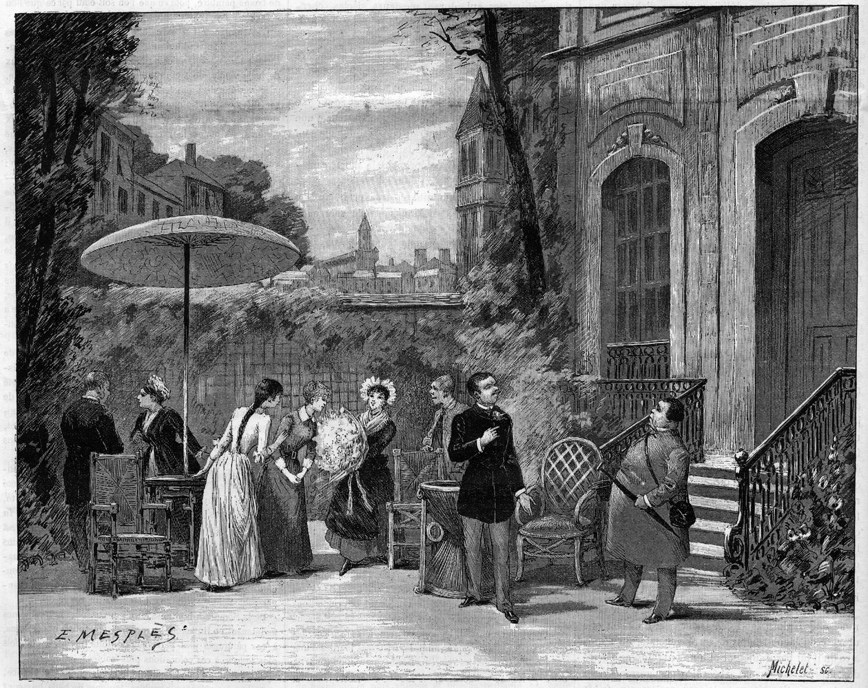Színházi darab: a Comedie Francaise komikusai Edmond Gondinet (1828-1888) „Un parisien” című filmjében alkotó: French School