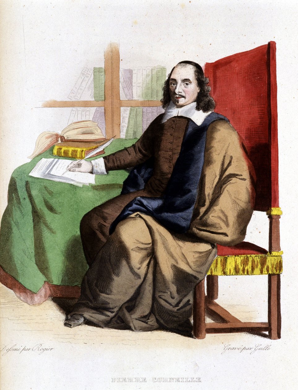 Pierre Corneille (1606 - 1684) - Ed. Mennechet, "" A francia plutarch"" alkotó: French School