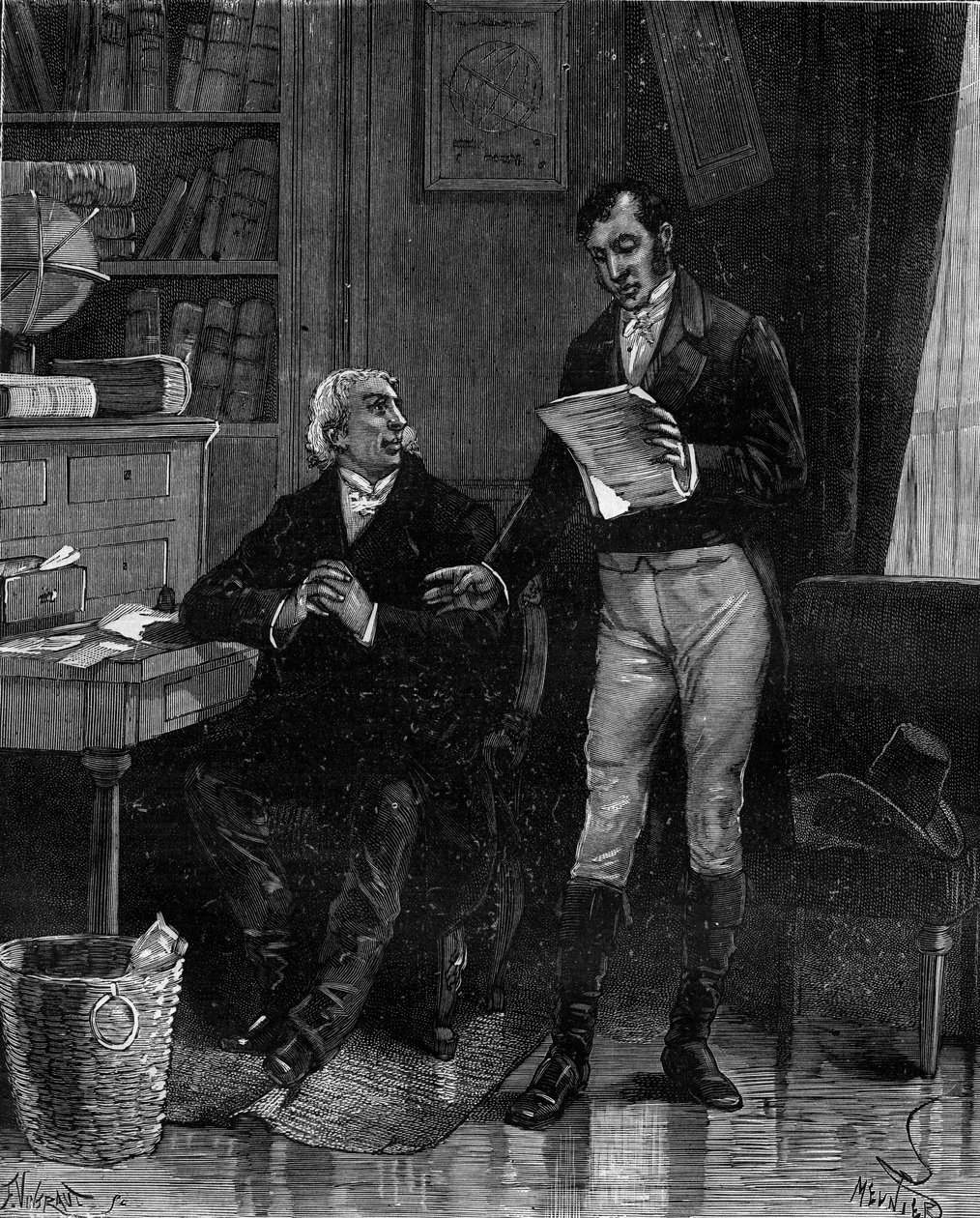 Pierre Simon de Laplace (1749-1827), francia csillagász, matematikus és fizikus, az Euler-problémákkal kapcsolatos saját munkáját közli Jean-Baptiste Biot-val. a „Histoire populaire des Sciences, találmányok és felfedezések az első századoktól napjainkig alkotó: French School