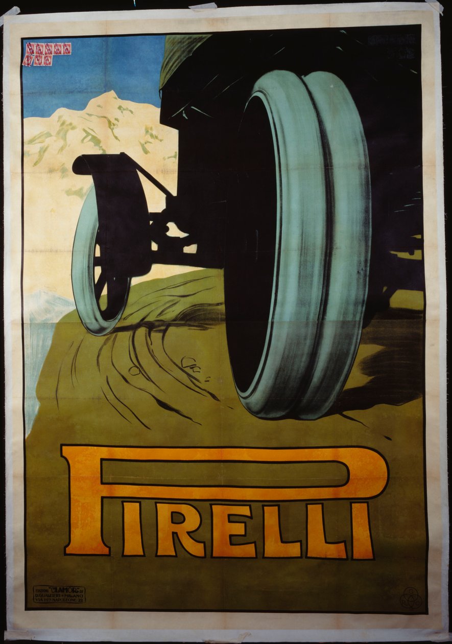 Pirelli, 1920 körül (színes litográfia) alkotó: French School
