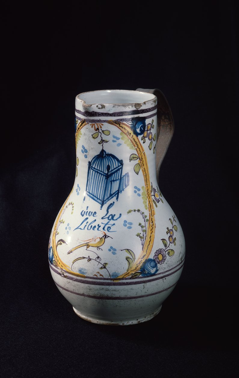 Korsó Vive la Liberte felirattal, 1789 (kerámia) alkotó: French School