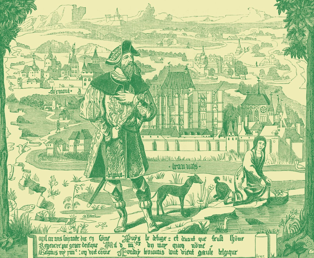 "Clermont en Beauvais térképe" alkotó: French School