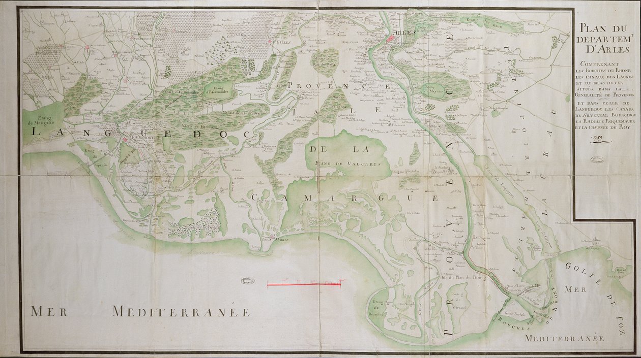 Arles megyéinek terve, 1789 alkotó: French School